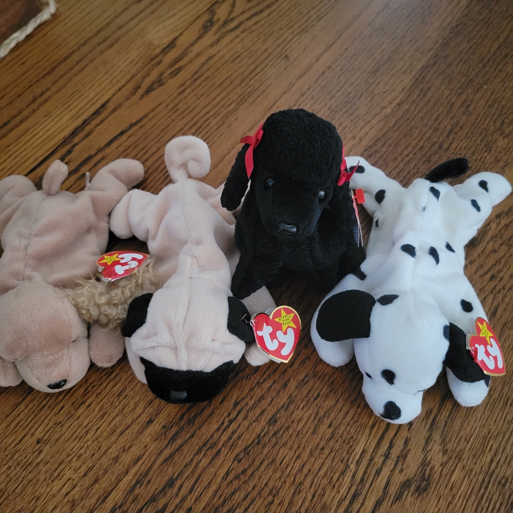 TY Beanie Babies Plush Dog Trio